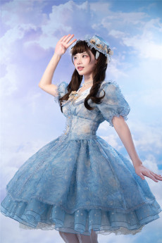 Fantastic Wind -Ocean and Stars- Sailor Lolita OP Dress and Hat