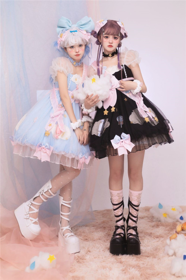 Bubbles Sweet High Waist Lolita JSK Full Set