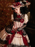 Henrietta -Der Rubin- Princess Rococo Tea Party Lolita Hat and Wristcuffs