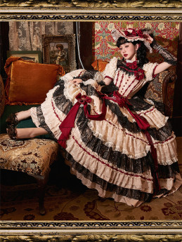 Henrietta -Der Rubin- Gorgeous Princess Rococo Tea Party Lolita OP Dress