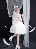 Dance of the Swan - Sweet White Lolita JSK and Bolero