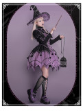 Yinluofu -The Witch- Halloween Gothic Lolita Topwear and Skirt Set