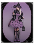 Yinluofu -The Witch- Halloween Gothic Lolita Topwear and Skirt Set