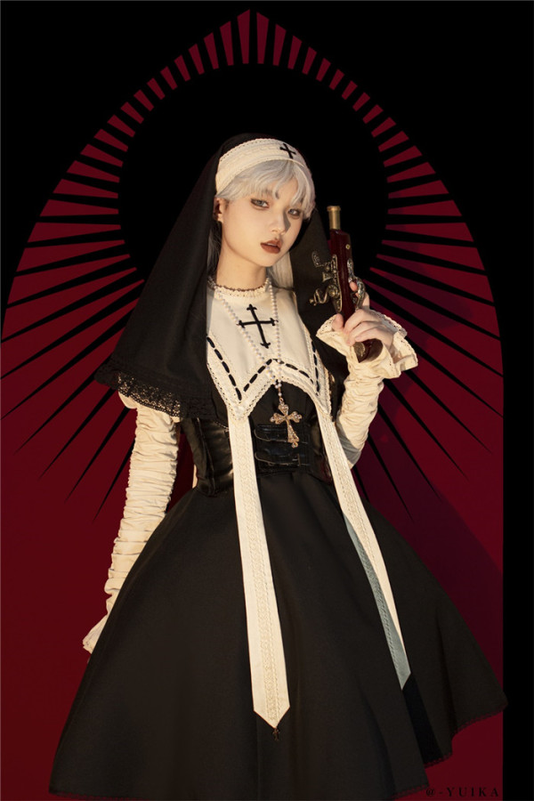 LeMiroir -Praying in the Night- Halloween Gothic Lolita OP Dress