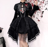 Alice Girl -Hell Rose- Halloween Gothic Lolita Hat and Rose Brooch