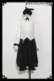Princess Chronicles -Secret Morning News- Ouji Prince Black Lolita Corset, Shorts, Blouse and Hat Set