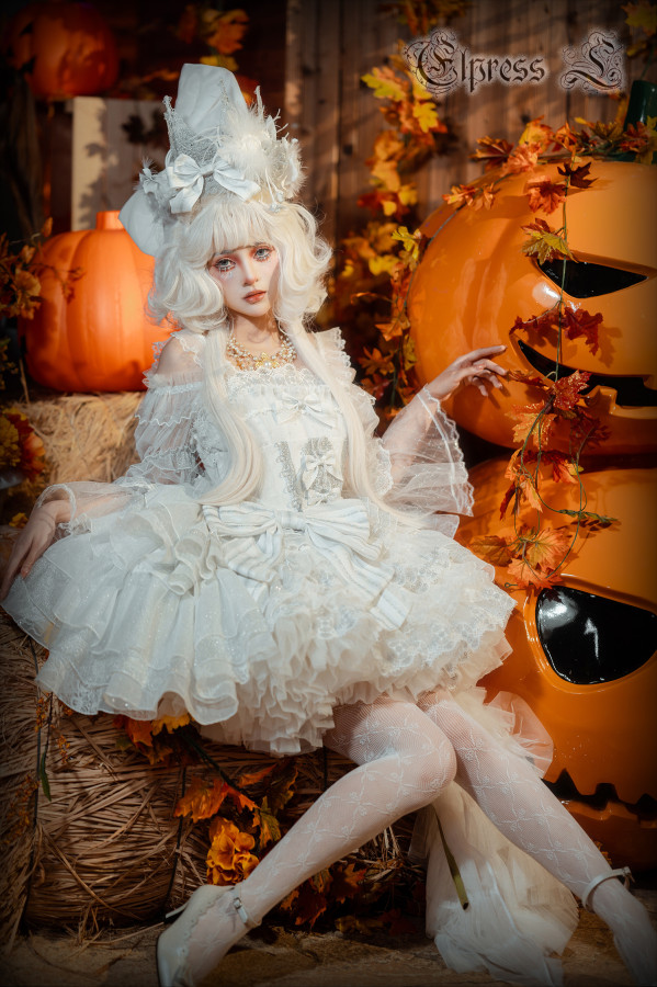 Elpress L -Black Rose- Classic Rococo Loyal Hime Tea Party Lolita JSK Short Version