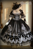 Elpress L -Black Rose- Classic Rococo Loyal Hime Tea Party Lolita OP Dress