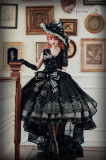 Elpress L -Black Rose- Classic Rococo Loyal Hime Tea Party Lolita JSK Long Version