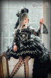 Elpress L -Black Rose- Classic Rococo Loyal Hime Tea Party Lolita JSK Short Version