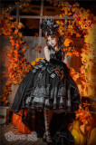 Elpress L -Black Rose- Classic Rococo Loyal Hime Tea Party Lolita JSK Long Version
