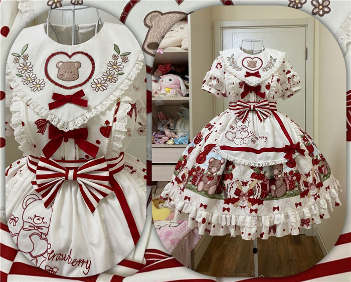 US$ 55.99 - Strawberry Farm Christmas Sweet Lolita OP and