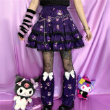 Cute Kawaii Harajuku Layer Cupcake Dark Puple Skirt
