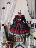 Beria's Night Gothic Lolita OP Dress Full Set