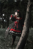 Beria's Night Gothic Lolita OP Dress Full Set