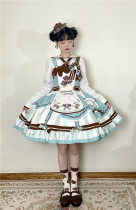 Mentha Chocolate Sweet Lolita JSK and Hairclip Set