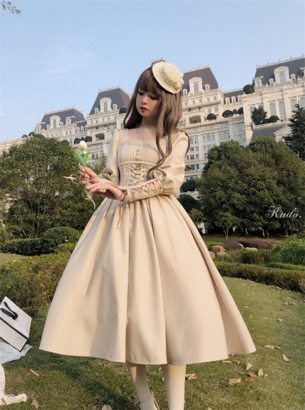 Miss Bennet - Elegant Classic Casual High Waist Lolita OP Dress