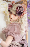 Toothcat -The Moon Over Rambling Rose- Flower Wedding Lolita Rosette Hairclilps and Tailing