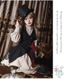 Withpuji -Deacon of Cards- Elegant Gothic Lolita OP Dress with Necktie