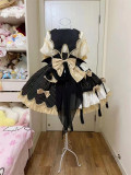Witch Cat- Halloween Gothic Lolita Salopettes, Blouse and Accessories Full Set