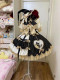 Witch Cat- Halloween Gothic Lolita Salopettes, Blouse and Accessories Full Set