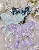 LovelyLota -Butterfly- Embroidery Pearl Lolita Crossbody Handbag