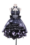 Yingluofu -Skeletons Feast- Vintage Gothic Lolita JSK and Petticoat Set