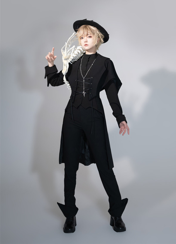 Princess Chronicles -Yan Ye- Ouji Prince Long Vest, Blouse, Pants and Hat with Bow