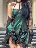 Fairy Ghost Princess - Alt Street Punk Halter Dress and Lace Bolero