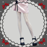 Striped Clown Hollowed Out Fishnet Gothic Lolita Tights