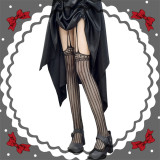 Retro Black Fishnet Gothic Lolita Suspender Tights