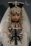 Psyche Manie -A Nail Pierces The Bone- Gothic Lolita Hat with Veil