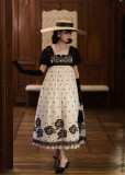 Polka Dots Rose- Embroidery Elegant Classic Lolita OP Dress