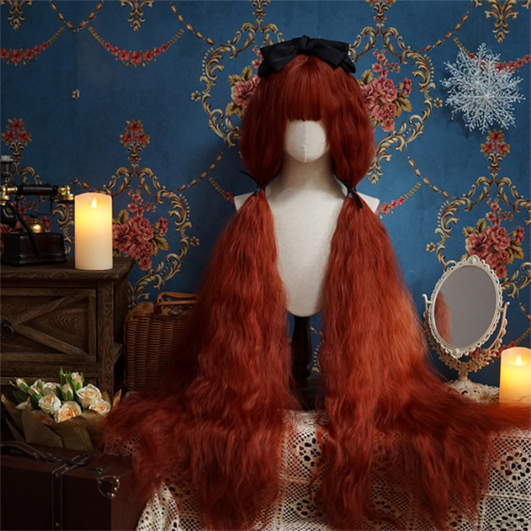 Yuchashui - 120cm Long Fluffy Curly Wavy Lolita Wig
