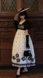 Polka Dots Rose- Embroidery Elegant Classic Lolita OP Dress