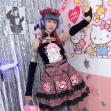 Cute Kawaii Harajuku Layer Cupcake Cartoon Printed Skirt with Waistband
