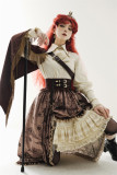 LeMiroir -The Wonder- High Waist Corset Punk Lolita Skirt