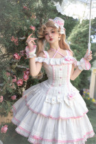 Seven Baby -Rosa Multiflora- Sweet Classic Lolita Hat and Arm Sleeves