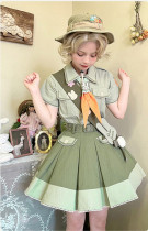 Rabbit Spring Journey- Cute Ouji Prince Blouse and Skirt Set