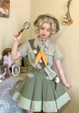 Rabbit Spring Journey- Cute Ouji Prince Blouse and Skirt Set