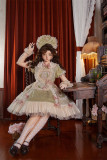 Letter for The Spring - Sweet Classic Lolita OP Dress Full Set