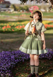 Rabbit Spring Journey- Cute Ouji Prince Blouse and Skirt Set