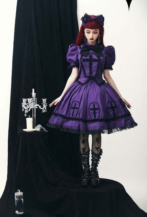 Halloween Cross Gothic Lolita Skirt and Blouse Set