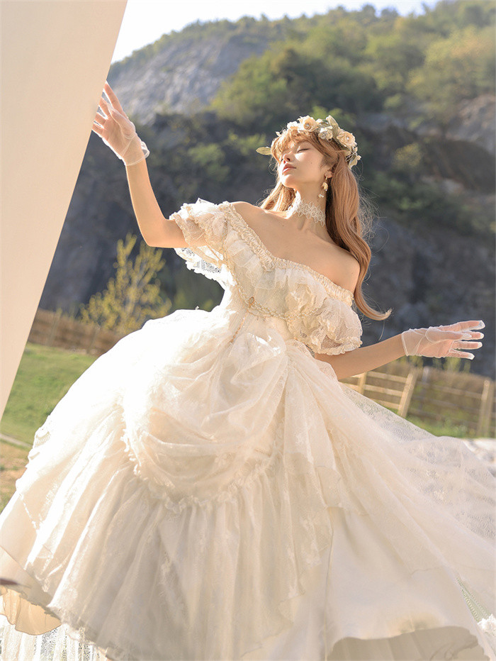 open lace back dress Magical Fairy Tale Dress Collection for Little Princesses main image 1