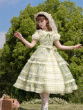 Yingluofu -Betty's Afternoon Tea- Elegant Classic Lolita Blouse, Vest and Skirt Set