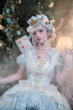 Fantastic Wind -White Queen- Embroidery Princess Classic Lolita Headdress and Necklace