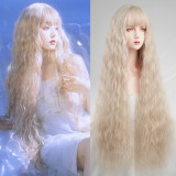 100cm Long Fluffy Curly Wavy Lolita Wig
