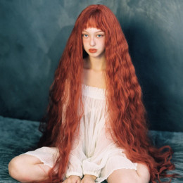 100cm Long Fluffy Curly Wavy Lolita Wig