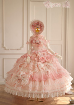 Elpress L -Fragrant Garden- Classic Rococo Royal Hime Tea Party Lolita JSK and Petticoat