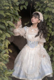 The Ballet Rabbit- Sweet Classic Lolita JSK with Petticoat, Blouse and Headband